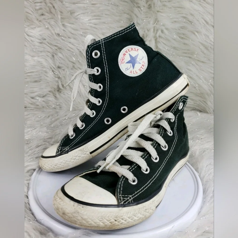 Vintage Converse Youth All Star Hi Top Shoes Made in USA 29160 Black Size 4